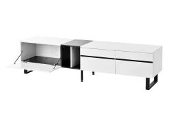 Móvel De Tv*Hauss Spole Móvel para TV de 180 cm com 3 portas - Madeira PB - e preto Branco