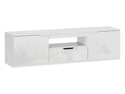 Best Móvel para TV de 160 cm com 2 portas, gaveta e sistema de gerenciamento de cabos, para TVs de até 65". Branco