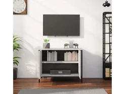 Móvel para TV c/ portas 60x35x45 cm deriv. madeira cinza sonoma PT620038^ Móvel De Tv