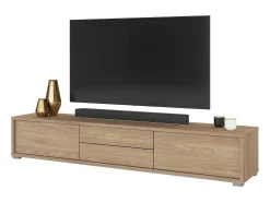 Clearance Meublorama Móvel para TV 180cm, 2 gavetas e 2 portas coleção MAANUM. Cor carvalho claro. Castanho