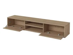 Online Meublorama Móvel para TV 180cm, 2 portas e 2 nichos coleção MAANUM. Cor carvalho claro. Castanho