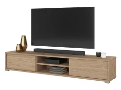 Online Meublorama Móvel para TV 180cm, 2 portas e 2 nichos coleção MAANUM. Cor carvalho claro. Castanho