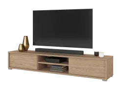 Online Meublorama Móvel para TV 180cm, 2 portas e 2 nichos coleção MAANUM. Cor carvalho claro. Castanho