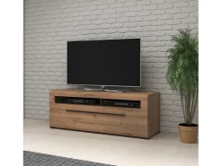 Móvel De Tv|Meublorama Móvel para TV 140cm coleção BREDA. Cor carvalho. Estilo design. Castanho
