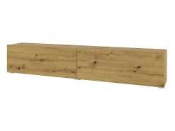 Outlet Meublorama Móvel para TV 180cm coleção EVA. Cor carvalho e preto. Castanho
