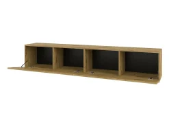Outlet Meublorama Móvel para TV 180cm coleção EVA. Cor carvalho e preto. Castanho