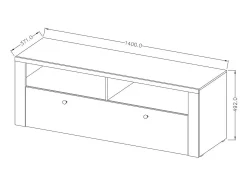 Sale Meublorama Móvel para TV 140cm coleção SANTIAGO. Cor carvalho. 1 Porta Natural claro