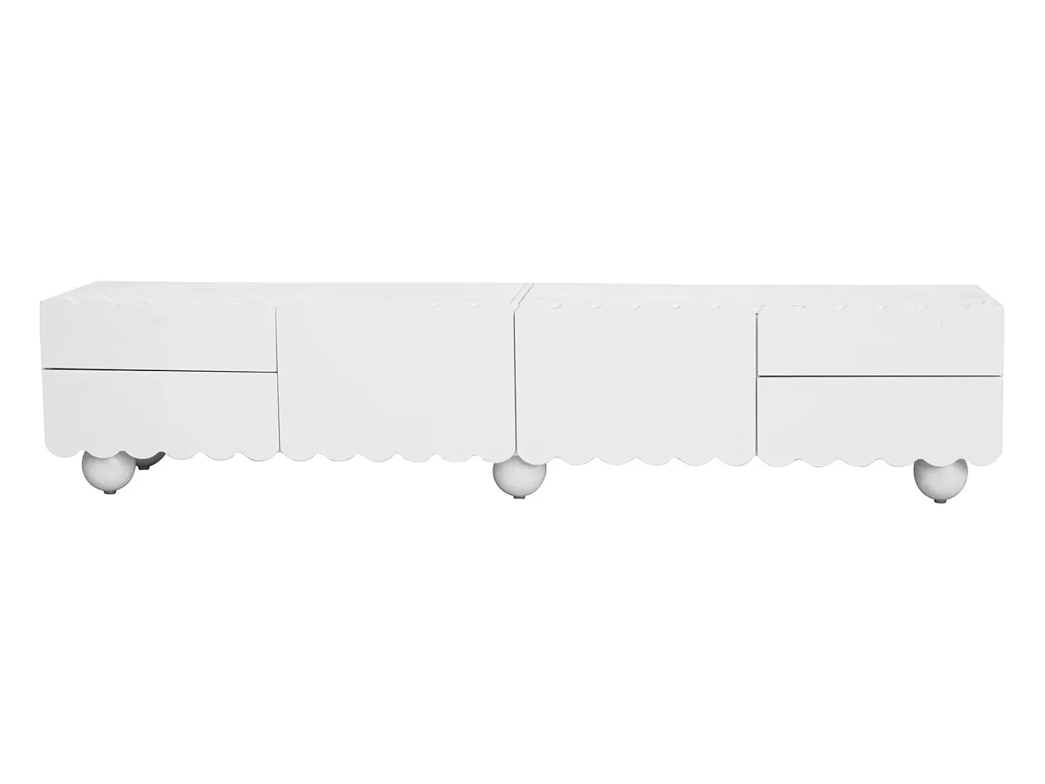 Móvel De Tv*Hauss Spole Móvel para TV com 4 gavetas e 2 portas - 175 x 38 x 37 cm Branco