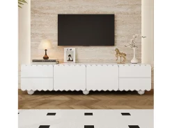 Móvel De Tv*Hauss Spole Móvel para TV com 4 gavetas e 2 portas - 175 x 38 x 37 cm Branco
