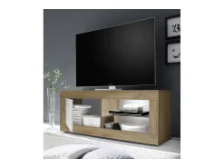 Meublorama Móvel para TV com 1 porta sem iluminação ACCESS. Cores e carvalho escuro.^ Móvel De Tv