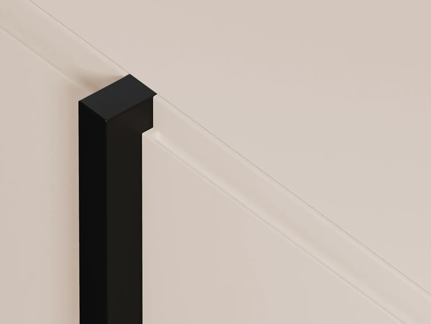 Outlet Vente-unique Móvel para TV com 4 portas em MDF - e Preto - LUVONIA Bege