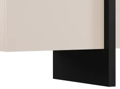 Outlet Vente-unique Móvel para TV com 4 portas em MDF - e Preto - LUVONIA Bege