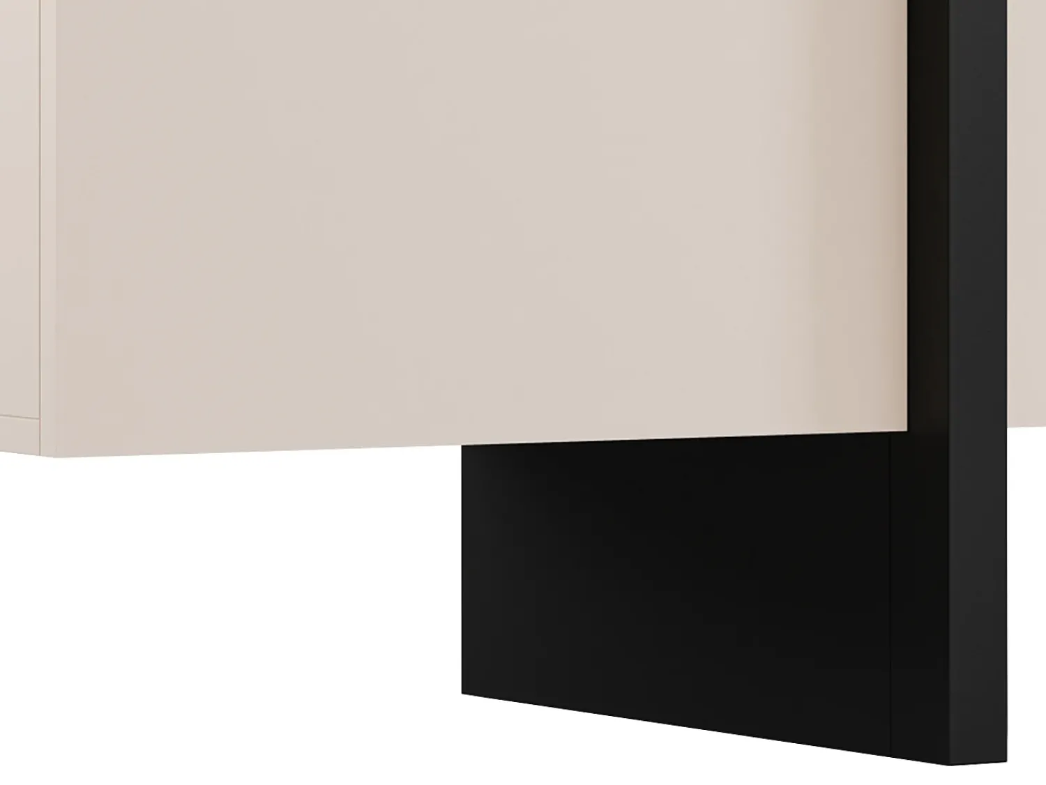 Outlet Vente-unique Móvel para TV com 4 portas em MDF - e Preto - LUVONIA Bege