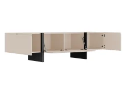 Outlet Vente-unique Móvel para TV com 4 portas em MDF - e Preto - LUVONIA Bege