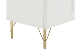 Vente-unique Móvel para TV com 2 portas, 2 gavetas e 2 nichos - e dourado - ALOBARA Branco