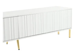 Móvel De Tv*Merax Móvel para TV com 4 portas - 190 x 38 x 48 cm - MDF e aglomerado - Branco