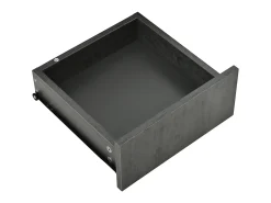 Móvel De Tv|Hauss Spole Móvel para TV com 2 portas de vidro e 4 gavetas - Tampo com efeito de mármore branco - Cinza Cinzento