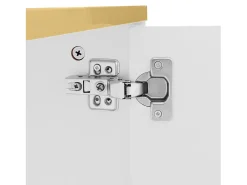 Best Hauss Spole Móvel para TV com 2 portas e 2 gavetas - puxadores e pés dourados - Branco