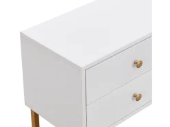 Hauss Spole Móvel para TV com 2 portas e 4 gavetas - Pés em metal dourado -^ Móvel De Tv