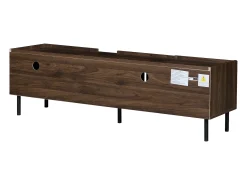Hauss Spole Móvel para TV com 3 portas, 160 x 40 x 47 cm - Design vazado - Cor nogueira^ Móvel De Tv