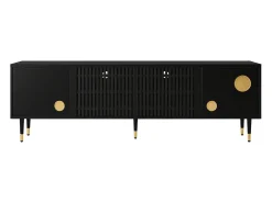 Móvel De Tv|Hauss Spole Móvel para TV com 4 portas, porta com grade, . Preto