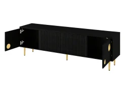 Móvel De Tv|Hauss Spole Móvel para TV com 4 portas, porta com grade, . Preto