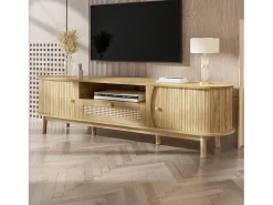 Móvel De Tv*Hauss Spole Móvel para TV com 2 portas e uma gaveta, 165x37x46 cm - Cor natural clara Natural claro