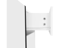 Hauss Spole Móvel para TV com 4 portas e 1 gaveta, pés pretos, acabamento brilhante,^ Móvel De Tv