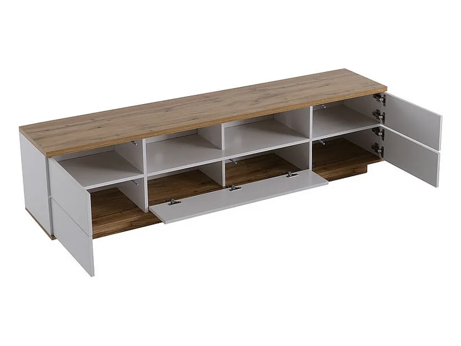 DripeX Móvel para TV com 6 portas e 2 nichos em MDF - e natural - 180x38x46cm^ Móvel De Tv