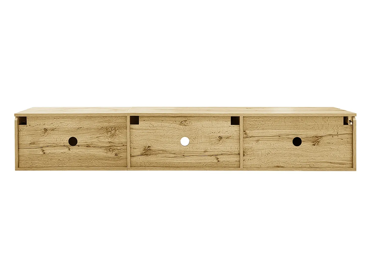 Móvel De Tv| Móvel para TV com 3 portas e iluminação LED, para sala de estar, fixado na parede, em madeira, 180 cm, nas cores e madeira. Preto