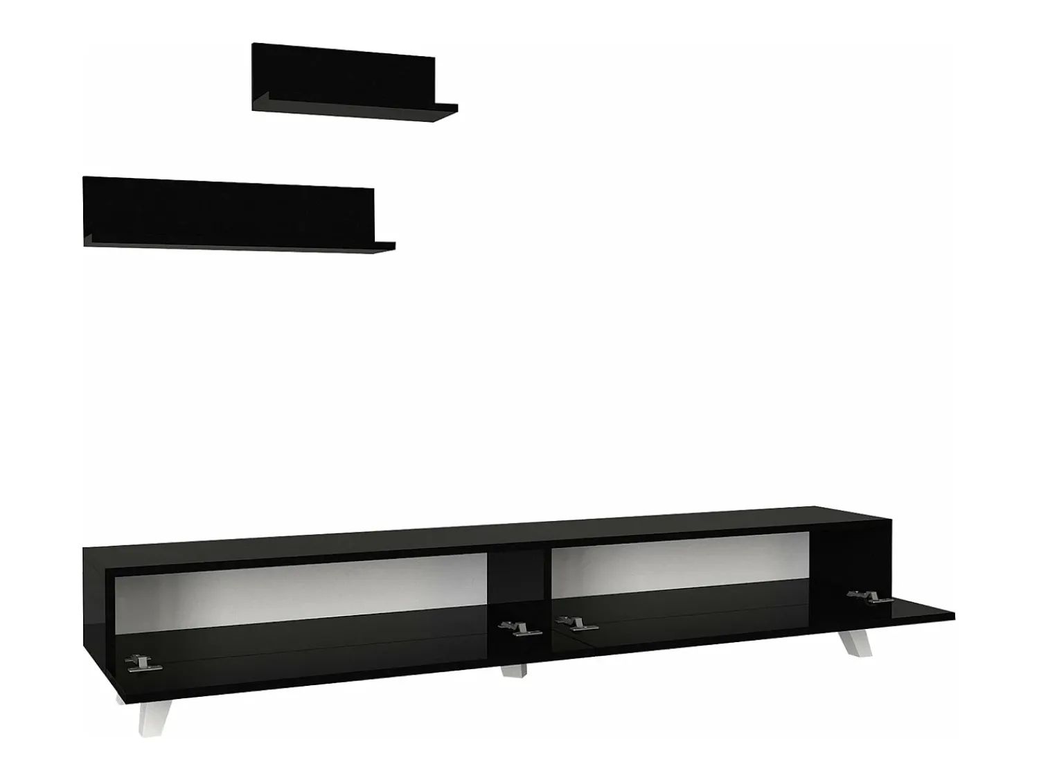 Helloshop26 Móvel para TV com 2 prateleiras 180 x 31 x 33 cm 03_0007890^ Móvel De Tv