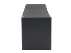 Outlet Móvel para TV com iluminação LED brilhante, 2 portas e 2 gavetas - Móvel para TV - 180 cm - e branco Preto