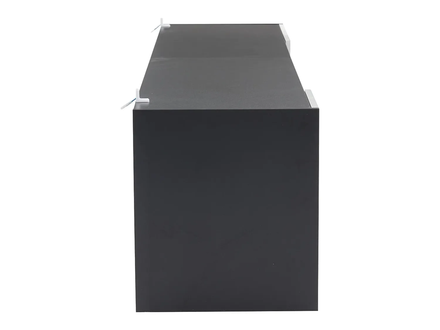 Outlet Móvel para TV com iluminação LED brilhante, 2 portas e 2 gavetas - Móvel para TV - 180 cm - e branco Preto