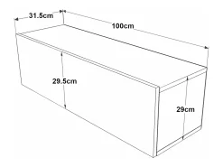 Móvel De Tv|Helloshop26 Móvel para TV com porta 29,5 x 100 x 31,5 cm efeito carvalho rústico 03_0007792 Bege