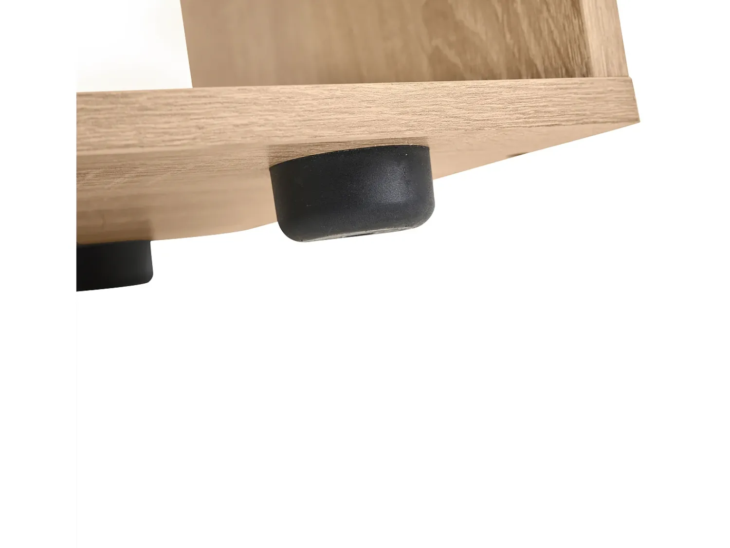Móvel De Tv|Hauss Spole Móvel para TV com prateleiras - Cor branco e madeira Natural claro