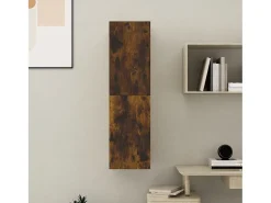 Móvel para TV de parede 30,5x30x110 cm cor carvalho fumado PT960806^ Móvel De Tv