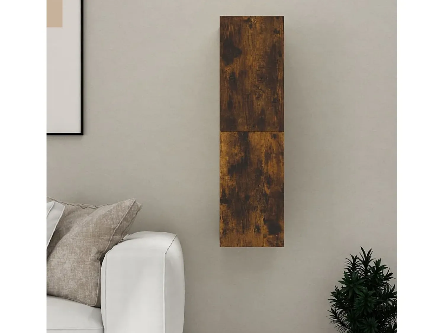 Móvel para TV de parede 30,5x30x110 cm cor carvalho fumado PT960806^ Móvel De Tv