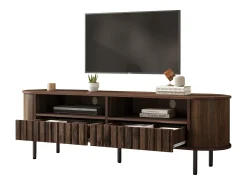 Móvel De Tv|Merax Móvel para TV de sala de estar - 160 x 40 x 48 cm - com 2 gavetas + prateleira - para TVs de 65 polegadas - MDF - marrom Castanho