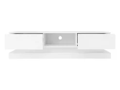 Móvel De Tv*Hauss Spole Móvel para TV em lacado brilhante com iluminação LED e 2 gavetas, 160 x 35 x 40,5 cm Branco