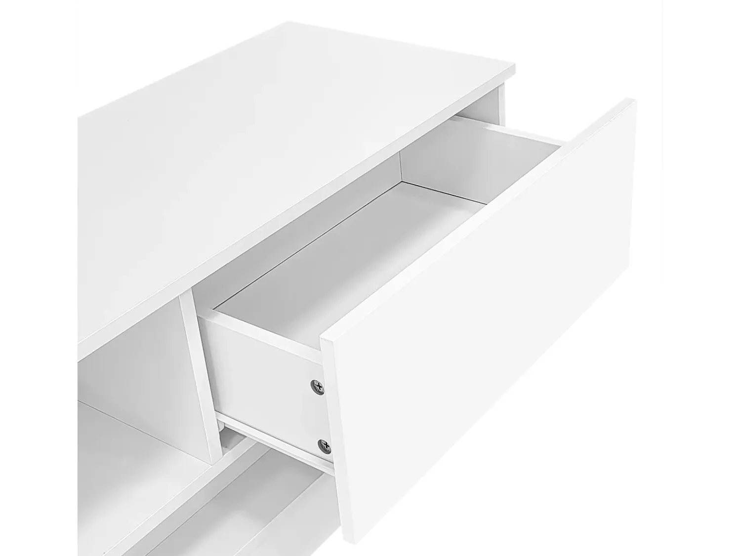 Móvel De Tv*Hauss Spole Móvel para TV em lacado brilhante com iluminação LED e 2 gavetas, 160 x 35 x 40,5 cm Branco
