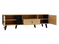 Best Móvel para TV em madeira e , com 1 gaveta e 1 compartimento, 170 x 40 x 50 cm, marrom. Preto