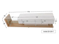 Móvel para TV em madeira e brilhante com iluminação LED. Combina o estilo rústico com um design moderno.^ Móvel De Tv