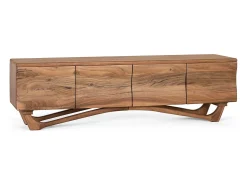 New Giner y colomer Móvel para TV fabricado principalmente em madeira de acácia, 170 cm Castanho