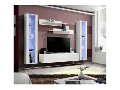 Best Price Factory Móvel para TV FLY A2 design, cor brilhante + LED. Móvel suspenso moderno e na moda para a sua sala de estar. Branco