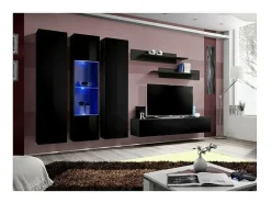 Hot Price Factory Móvel para TV FLY C5 design, cor brilhante. Móvel suspenso moderno e na moda para a sua sala de estar. Preto