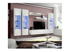 Móvel De Tv*Price Factory Móvel para TV FLY C3 design, na cor brilhante. Móvel suspenso moderno e na moda para a sua sala de estar. Branco