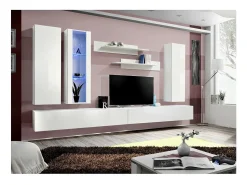 Móvel De Tv*Price Factory Móvel para TV FLY E4 design, na cor brilhante. Móvel suspenso moderno e na moda para a sua sala de estar. Branco