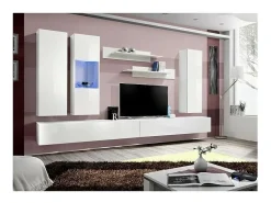 Price Factory Móvel para TV FLY E5 design, na cor branco brilhante. Móvel suspenso moderno e na moda para a sua sala de estar.^ Móvel De Tv