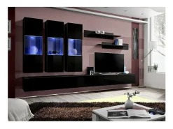 Hot Price Factory Móvel para TV FLY E3 design, cor brilhante. Móvel suspenso moderno e na moda para a sua sala de estar. Preto