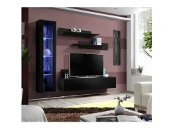 Móvel De Tv*Price Factory Móvel para TV FLY G2 design, na cor brilhante. Móvel suspenso moderno e na moda para a sua sala de estar. Preto
